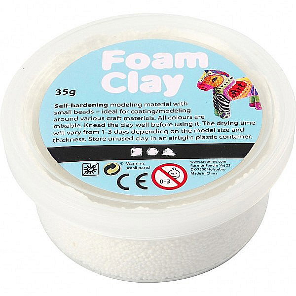 Spuma de modelaj cu uscare la aer FOAM CLAY 35G ALB 78921 [1]