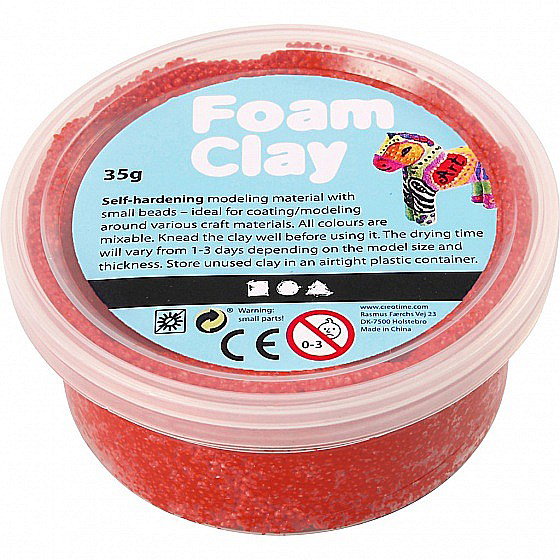 Spuma de modelaj cu uscare la aer FOAM CLAY 35G ROSU 78923 [1]