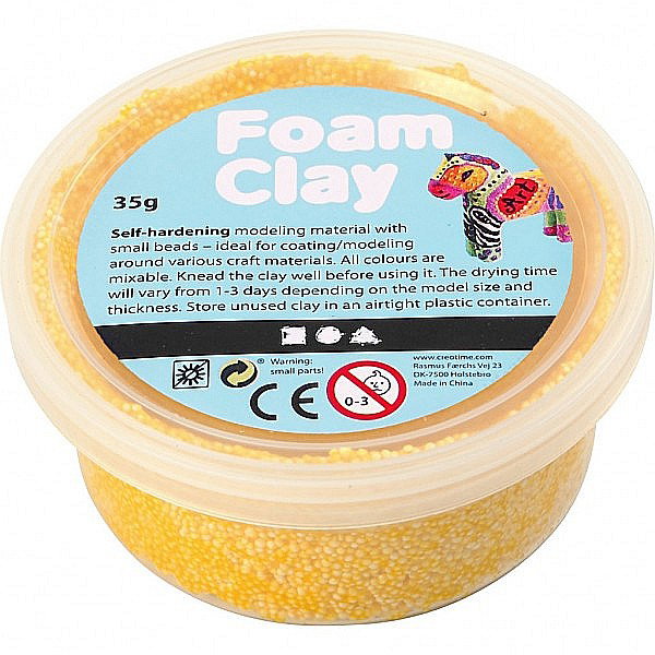 Spuma de modelaj cu uscare la aer FOAM CLAY 35G GALBEN 78924 [1]