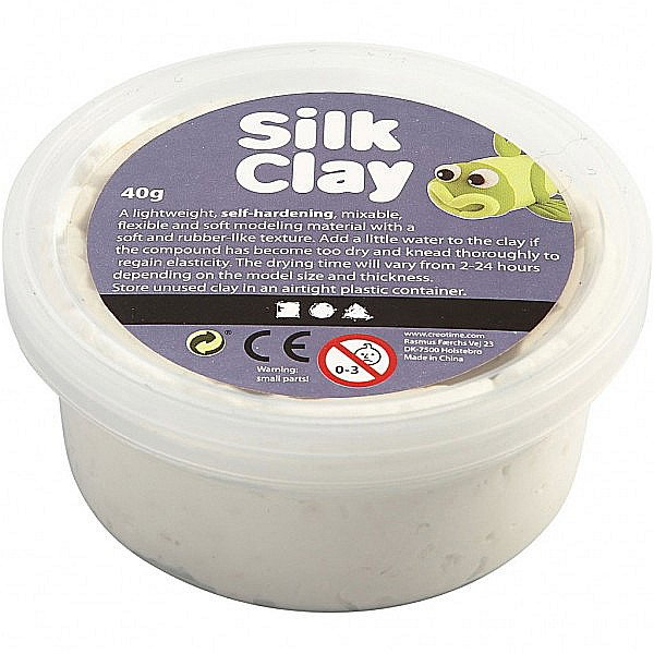 Pastă de modelaj fină cu uscare la aer Silk Clay 40G ALB 79101 [1]