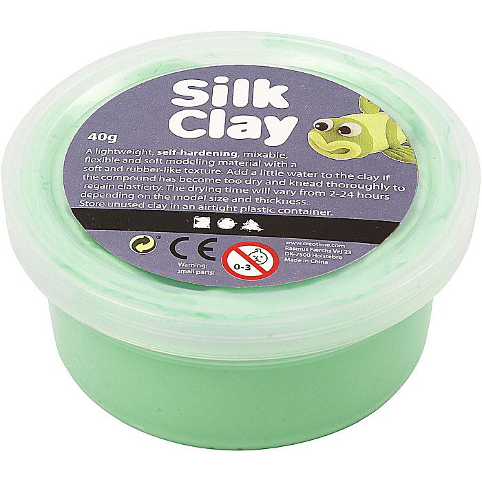 Pastă de modelaj fină cu uscare la aer Silk Clay 40G VERDE DESCHIS 79108 [1]