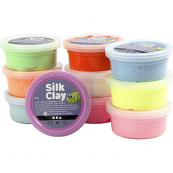 CC PLASTILINA MATASOASA 10/SET X 40 GR SILQ CLAY BASIC 79146 [1]