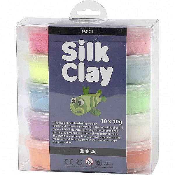 CC PLASTILINA MATASOASA 10/SET X 40 GR SILQ CLAY BASIC 79146 [2]
