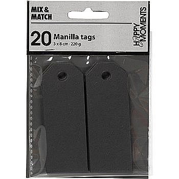 CC ETICHETE 3*8CM 220G 20/SET NEGRU 234012 [2]