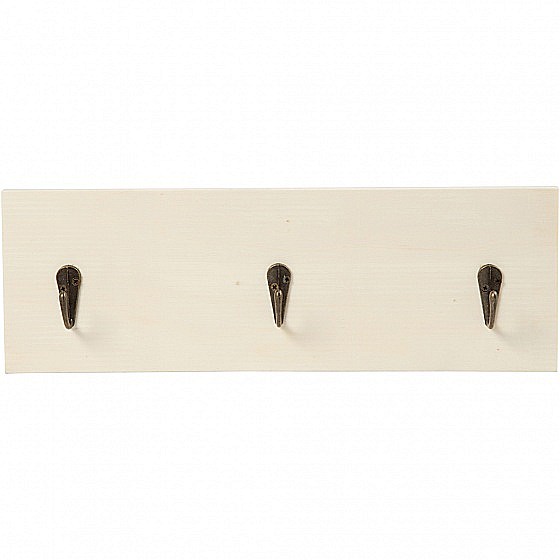 CC CUIER LEMN PENTRU HAINE 10x30 cm, 3 AGATATORI 57953 [2]