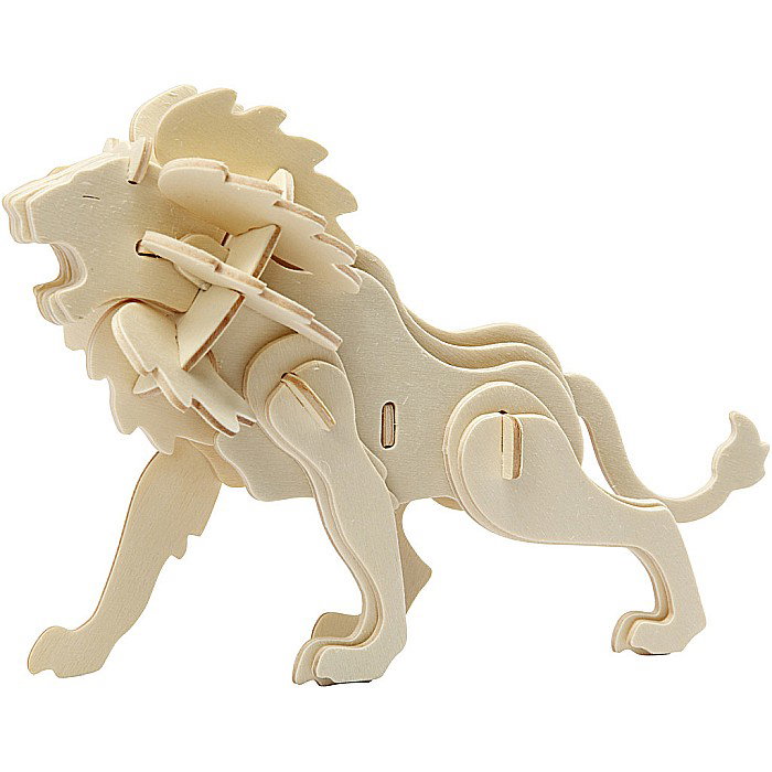 CC FIGURINA LEMN 3D LEU 18,5x7x7,3 CM 580506 [1]