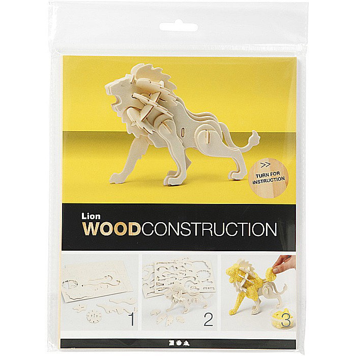 CC FIGURINA LEMN 3D LEU 18,5x7x7,3 CM 580506 [2]