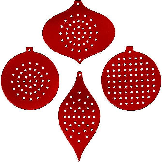 CC ORNAMENTE CRACIUN PT BRODAT, ROSII, 8.5-12 CM, HOLE SIZE 3 MM, 8/SET 219610 [1]