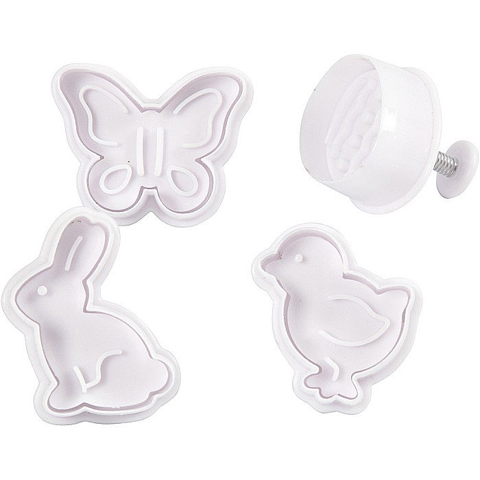 FORME PLASTIC CU STAMPILA Cookie Cutters With Stamp, 4/SET PASTE 782872 [1]