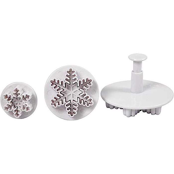 CC FORME Cookie Cutters With Stamp, Snowflake, 3,2+4,8+6,5 cm 782875 [4]