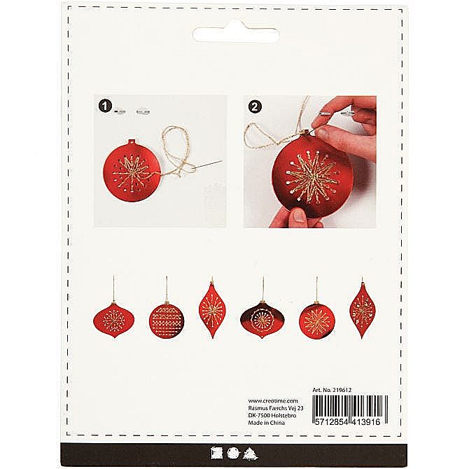 CC ORNAMENTE CRACIUN PT BRODAT, ARGINTII, 8.5- 12 CM, HOLE SIZE 3 MM, 8/SET 219612 [3]