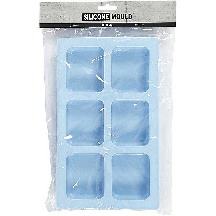 CC MATRITA DIN SILICON 6 DREPTUNGHIURI 7*5.9CM 100ML ALBASTRA 371812 [3]