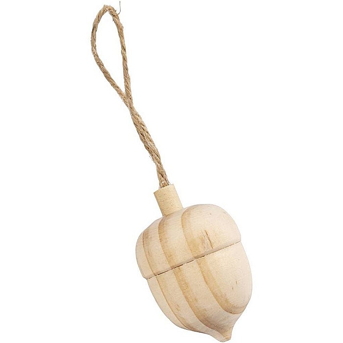 CC DECORATIUNE SUSPENDATA CRACIUN GHINDA LEMN 4*3CM 58071 [2]