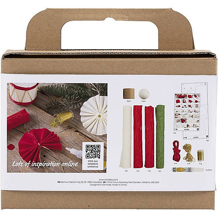CC KIT CREATIV CRACIUN DECORATIUNI SUSPENDATE CU HARTIE CREPONATA 977585 [3]