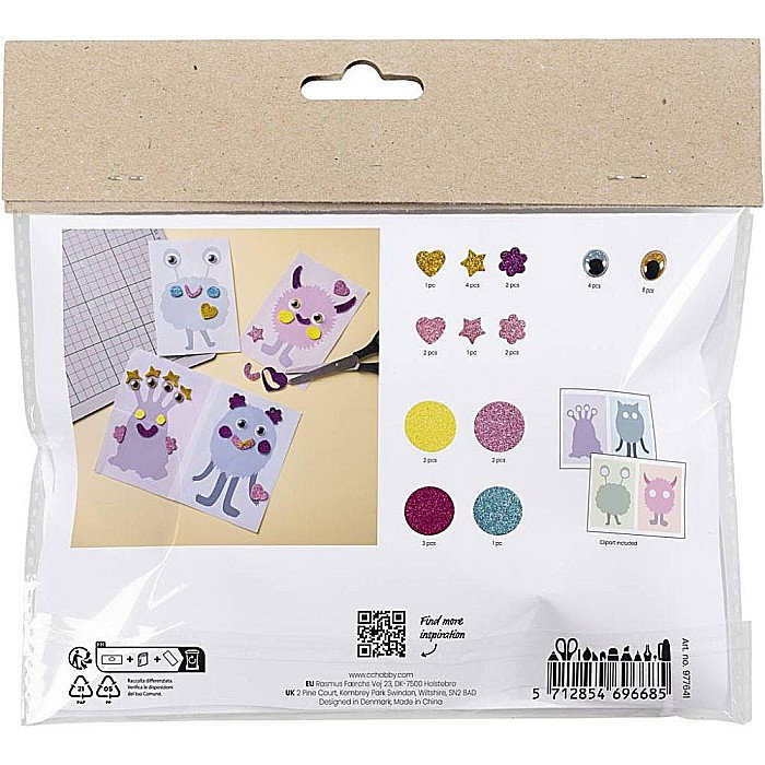 CC MINI KIT CREATIV MONSTRII DIN GLITTER FOAM SI OCHI MOBILI 977641 [2]