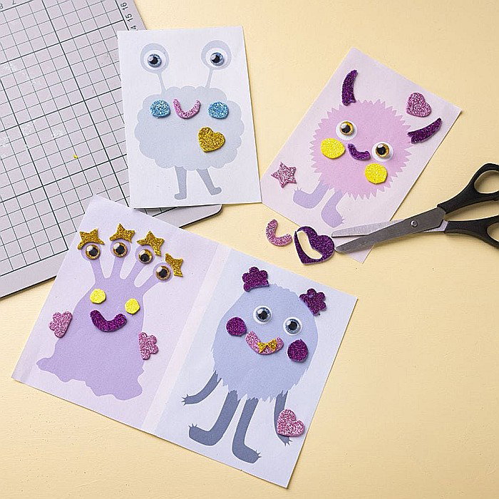 CC MINI KIT CREATIV MONSTRII DIN GLITTER FOAM SI OCHI MOBILI 977641 [3]