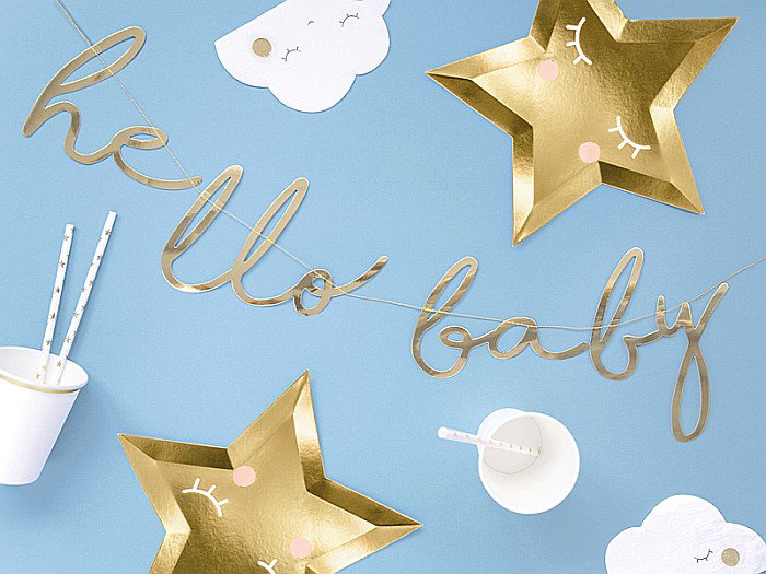 PD BANNER Little Star - Hello Baby, gold, 18x70cm GRL83-019M [2]