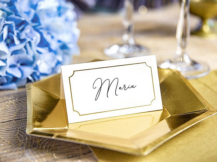 PD CARTI VIZITA MASA Place Cards Frame, gold, 9.5 x 5.5 cm 10/SET WS8-019ME [2]