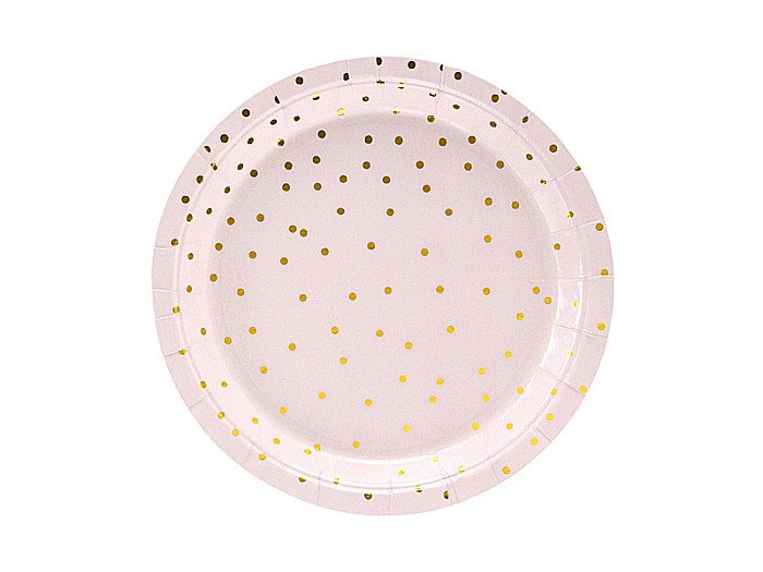PD FARFURII CARTON Polka Dots, light pink, 18cm 6/set TPP50-081J [1]