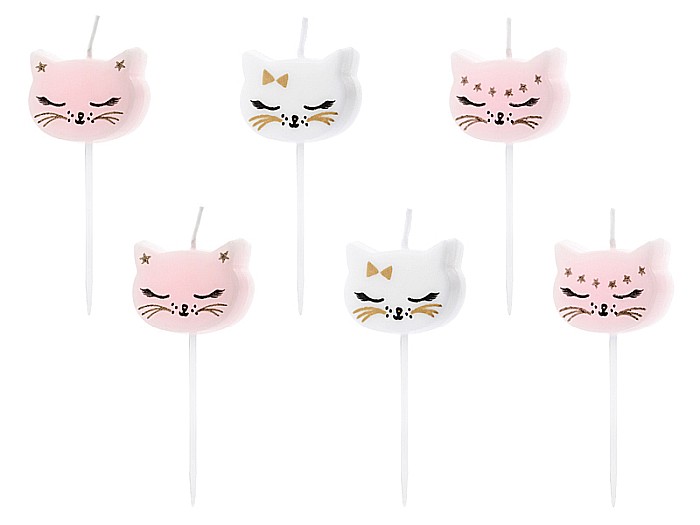 PD LUMANARI TORT Cat, mix, 2cm 6/set SCS-4 [1]