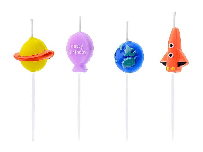 PD LUMANARI TORT Space, mix, 2-3cm 4/set SCS-6 [1]