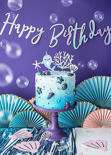 PD BANNER Happy Birthday, iridescent, 16.5x62cm GRL75-017 [4]
