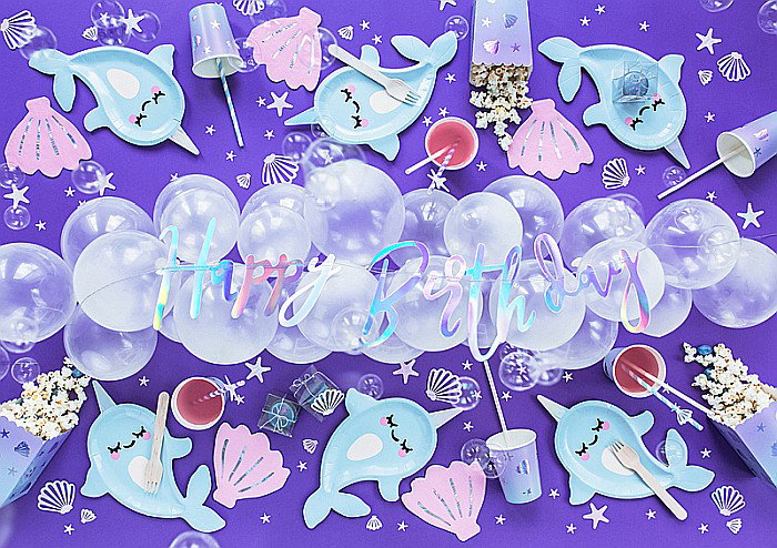 PD BANNER Happy Birthday, iridescent, 16.5x62cm GRL75-017 [5]