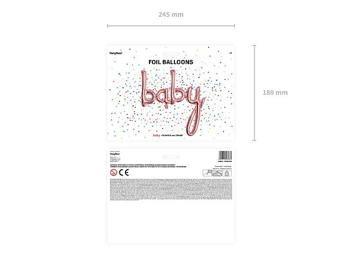 PD BALON FOLIE ALUMINIU Baby, rose gold, 73.5x75.5cm FB42M-019R [5]