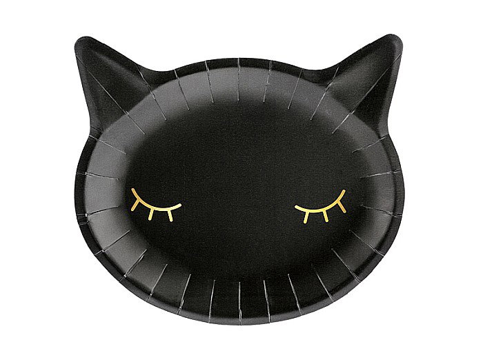 PD FARFURII CARTON Cat, black, 22x20cm 6/set TPP60 [1]