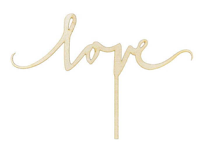 PD DECORATIUNI DIN LEMN PENTRU TORT Love, 16cm KPT50-100 [1]