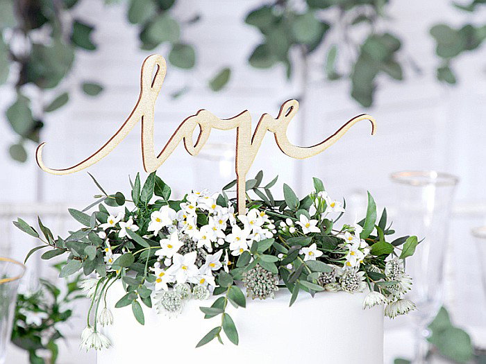 PD DECORATIUNI DIN LEMN PENTRU TORT Love, 16cm KPT50-100 [2]