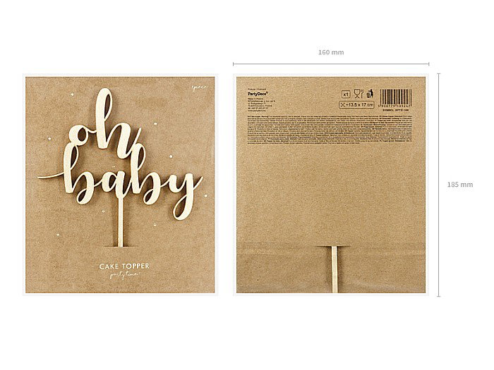 PD DECORATIUNI DIN LEMN PENTRU TORT Oh baby, 17cm KPT51-100 [3]