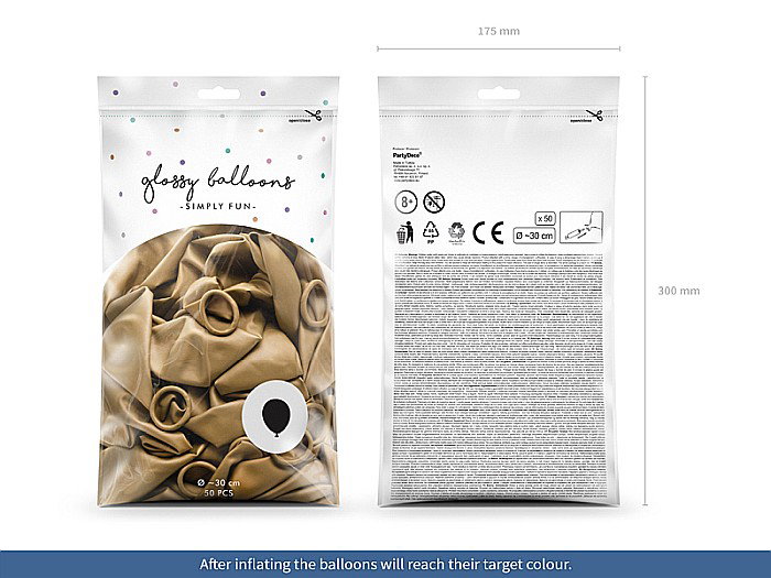 PD BALOANE Glossy Balloons 30cm, gold 50/SET CHB1-019-50 [8]