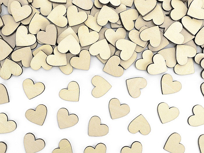 PD CONFETTI LEMN Hearts 2*2cm 50/set KONS2-100 [1]