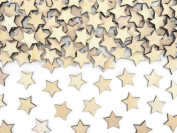 PD CONFETTI LEMN Stars, 2x2cm 50/set KONS3-100 [1]