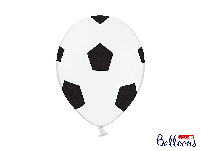 PD BALOANE Balloons 30cm, Football, Pure White 6/SET SB14P-299-008B-6 [1]