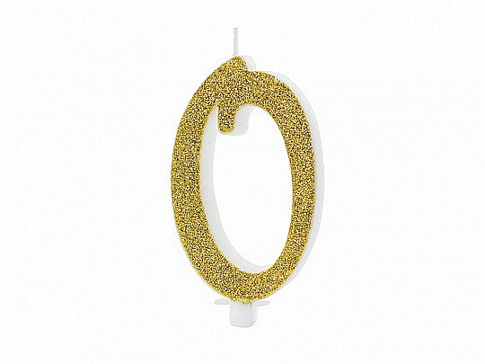 PD LUMANARI TORT Number 0, gold, 10cm SCU4-0-019 [1]