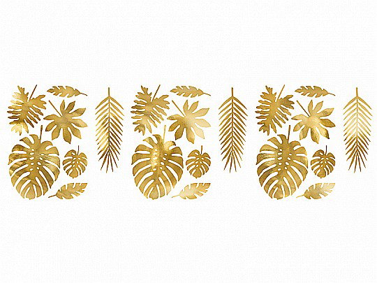 PD DECORATIUNI HARTIE, Aloha-Tropical, gold, 21/set, ZDA1-019M [1]
