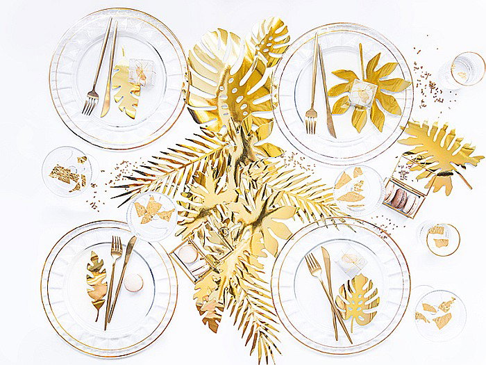 PD DECORATIUNI HARTIE, Aloha-Tropical, gold, 21/set, ZDA1-019M [3]