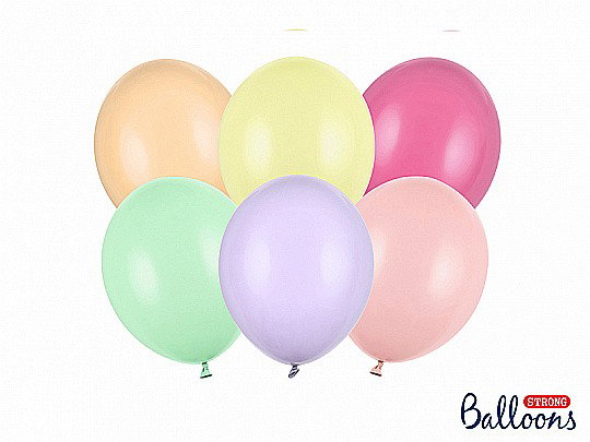 PD BALOANE Strong Balloons 23cm, Pastel Mix, 100/SET SB10P-000P [1]