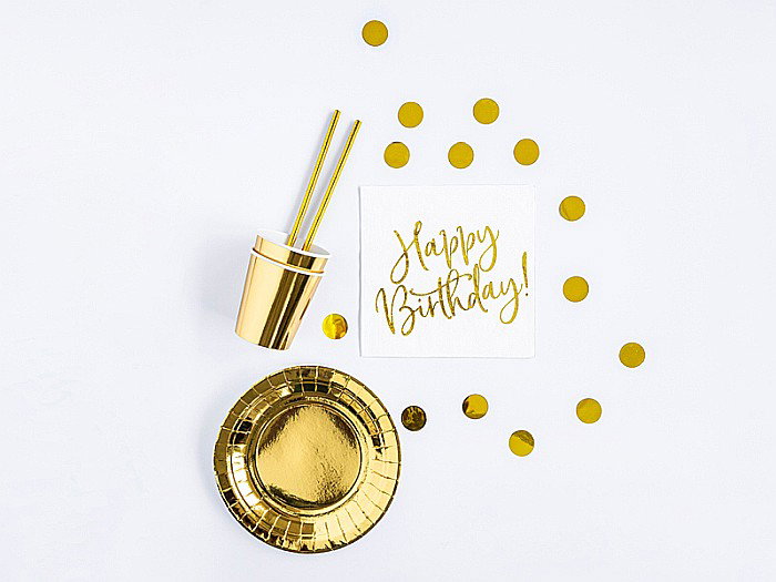 PD SET DECORATIUNI PARTY Birthday, gold 60 piese SET14 [3]