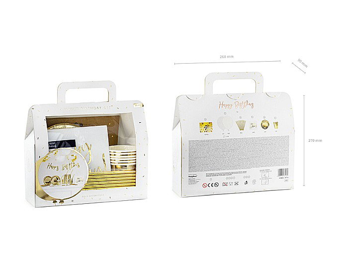 PD SET DECORATIUNI PARTY Birthday, gold 60 piese SET14 [5]