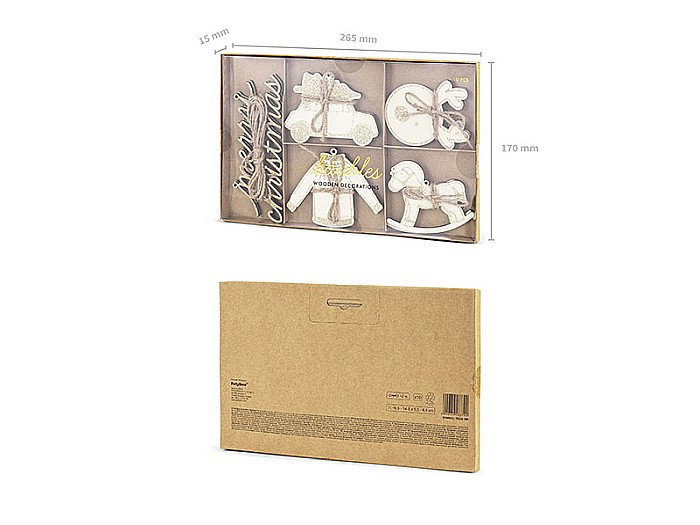 PD DECORATIUNI SUSPENDATE DIN LEMN CU SCLIPICI PENTRU CRACIUN 10/SET ZDD5-100 [8]
