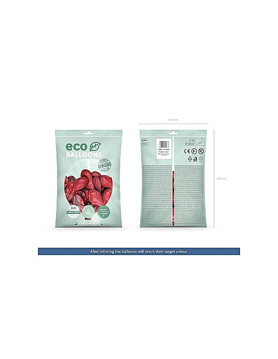 PD BALOANE Eco Balloons 26cm, metallic, red 100/set ECO26M-007 [2]