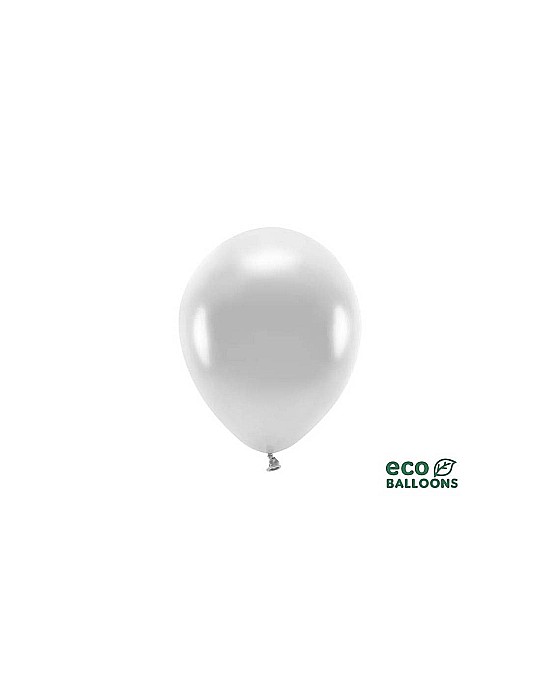 PD BALOANE Eco Balloons, 26cm, metallic, silver 100/set ECO26M-018 [1]