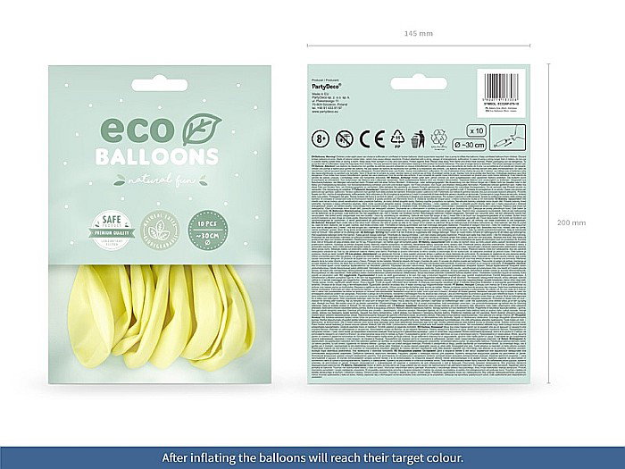 PD BALOANE Eco Balloons 26cm, pastel cream 10/SET ECO26P-079-10 [2]