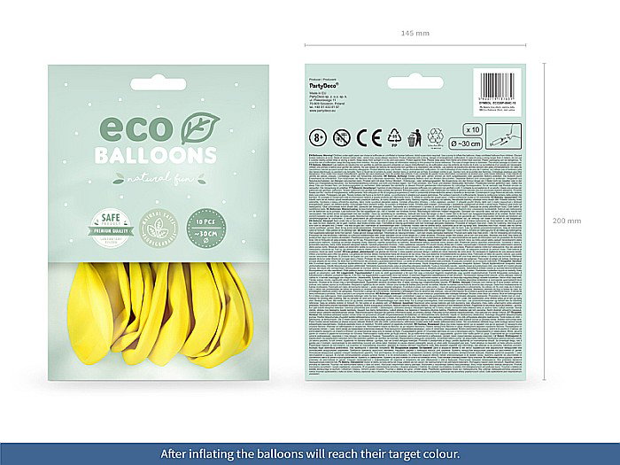 PD BALOANE Eco Balloons 26cm, pastel dark yellow 10/SET ECO26P-084C-10 [2]