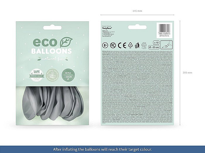 PD BALOANE Eco Balloons 26cm, pastel grey 10/SET ECO26P-091-10 [2]