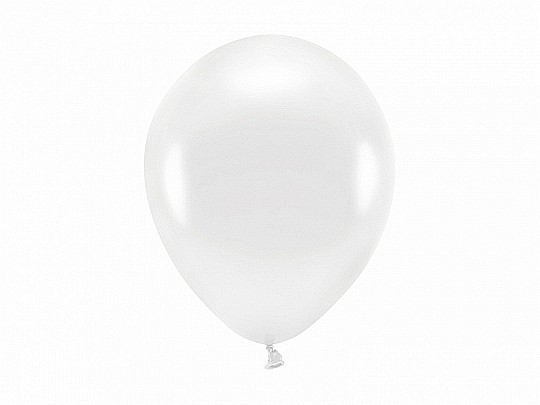 PD BALOANE Eco Balloons 26cm, metallic white 10/SET ECO26M-008-10 [1]