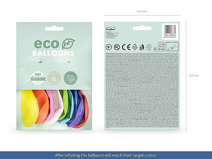 PD BALOANE Eco Balloons 26cm, pastel mix 10/SET ECO26P-000-10 [2]